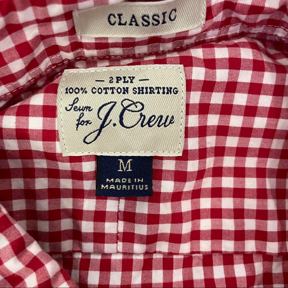 J Crew Gingham Classic Button down shirt. - Picture 3 of 4
